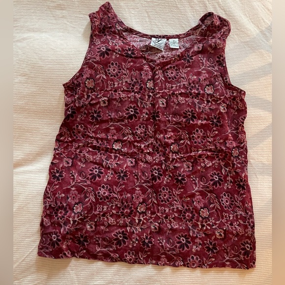 90s Red Floral Matching Short Set - Picture 3 of 5